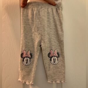 Disney Gray Minnie Mouse Kids Leggings